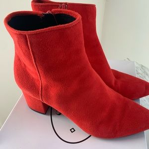 Steve Madden Brave Red suede booties